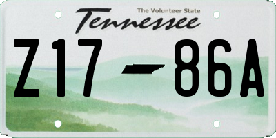 TN license plate Z1786A