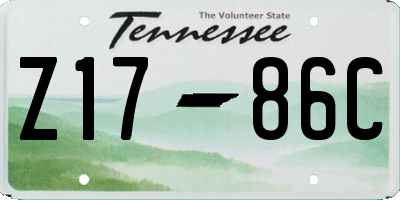 TN license plate Z1786C