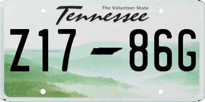 TN license plate Z1786G