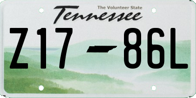 TN license plate Z1786L