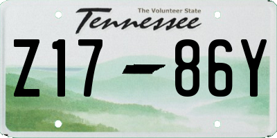 TN license plate Z1786Y