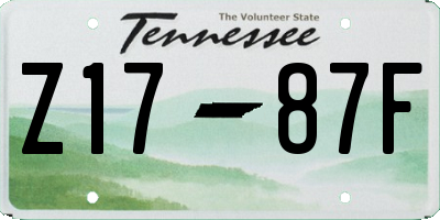 TN license plate Z1787F