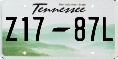 TN license plate Z1787L