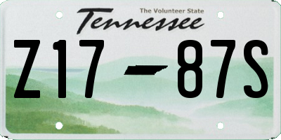 TN license plate Z1787S