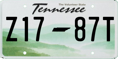 TN license plate Z1787T