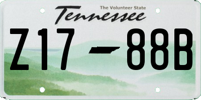 TN license plate Z1788B