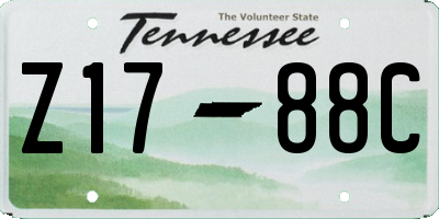 TN license plate Z1788C