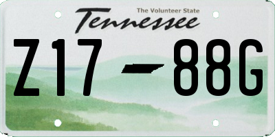 TN license plate Z1788G