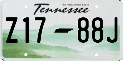 TN license plate Z1788J