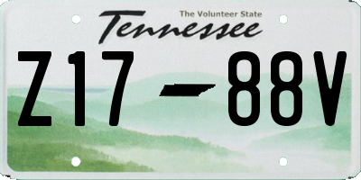 TN license plate Z1788V
