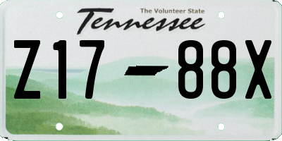 TN license plate Z1788X