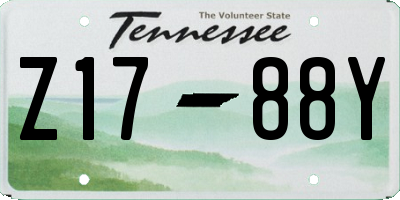 TN license plate Z1788Y