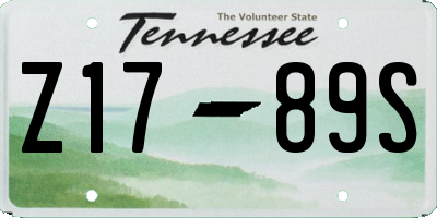 TN license plate Z1789S