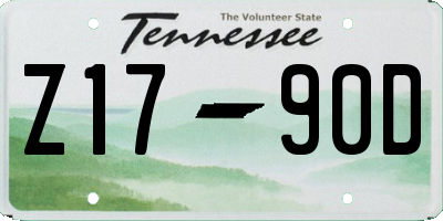 TN license plate Z1790D