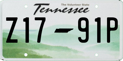 TN license plate Z1791P