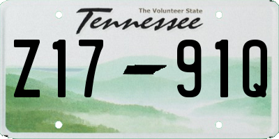 TN license plate Z1791Q