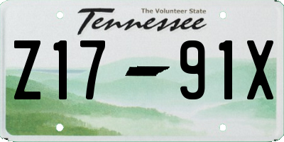 TN license plate Z1791X
