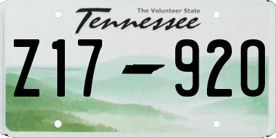 TN license plate Z1792O