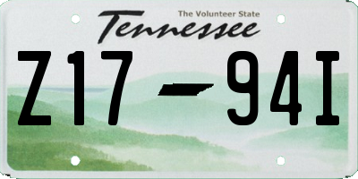 TN license plate Z1794I