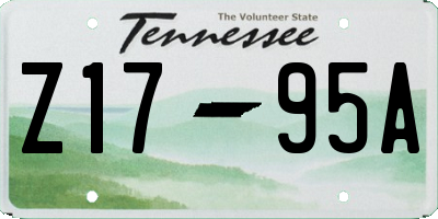 TN license plate Z1795A