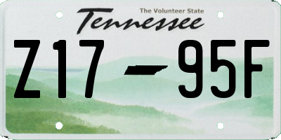 TN license plate Z1795F