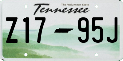 TN license plate Z1795J