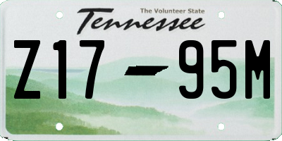 TN license plate Z1795M