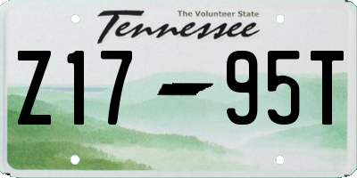 TN license plate Z1795T