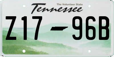 TN license plate Z1796B