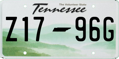 TN license plate Z1796G