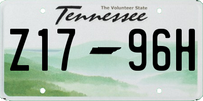 TN license plate Z1796H