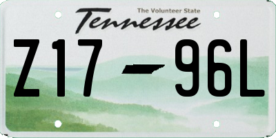 TN license plate Z1796L