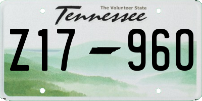 TN license plate Z1796O