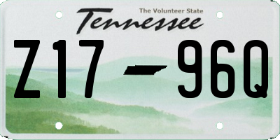 TN license plate Z1796Q
