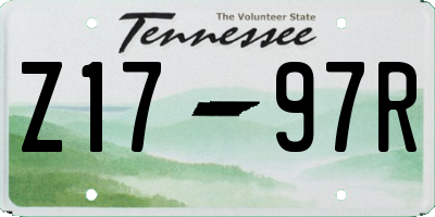 TN license plate Z1797R