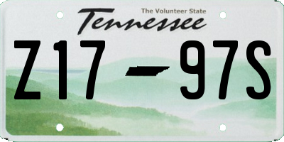 TN license plate Z1797S