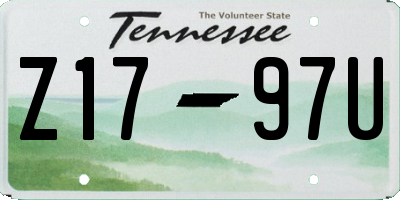 TN license plate Z1797U