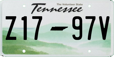 TN license plate Z1797V