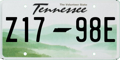 TN license plate Z1798E