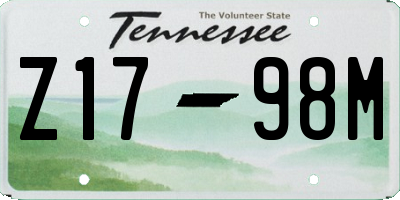 TN license plate Z1798M