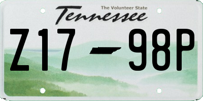 TN license plate Z1798P