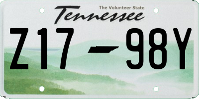 TN license plate Z1798Y