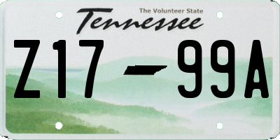 TN license plate Z1799A