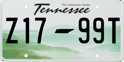 TN license plate Z1799T