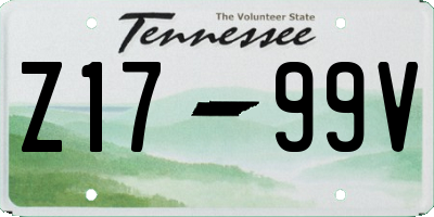 TN license plate Z1799V