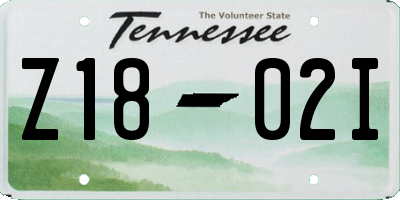 TN license plate Z1802I
