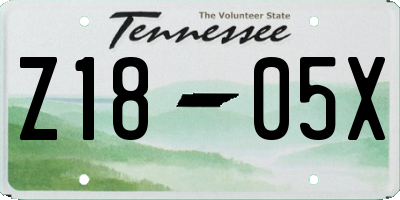 TN license plate Z1805X