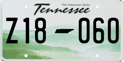 TN license plate Z1806O