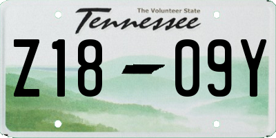TN license plate Z1809Y