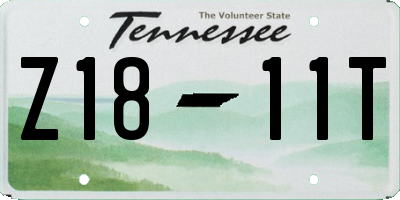 TN license plate Z1811T